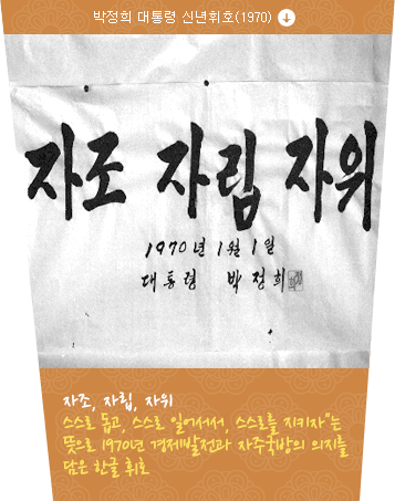 박정희 대통령 신년휘호(1970)