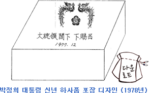 박정희 대통령 신년 하사품 포장 디자인 (1978년)