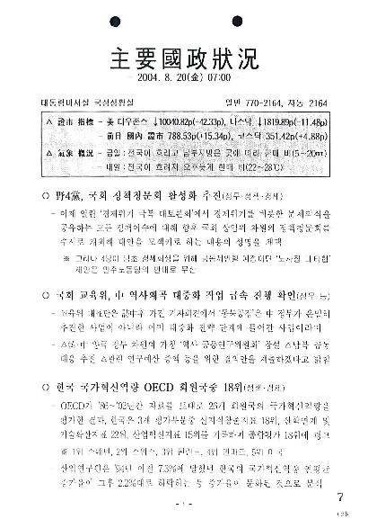 07:00 주요국정상황 (2004.08.20) 썸네일