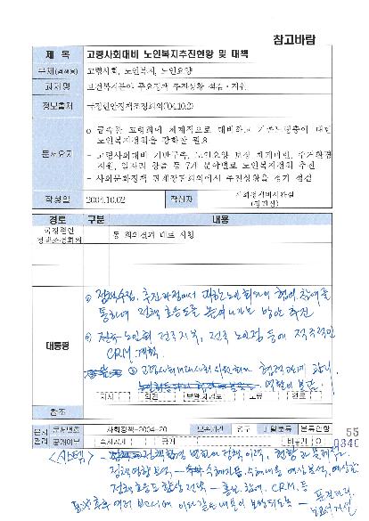 고령사회대비 노인복지추진현황 및 대책 썸네일