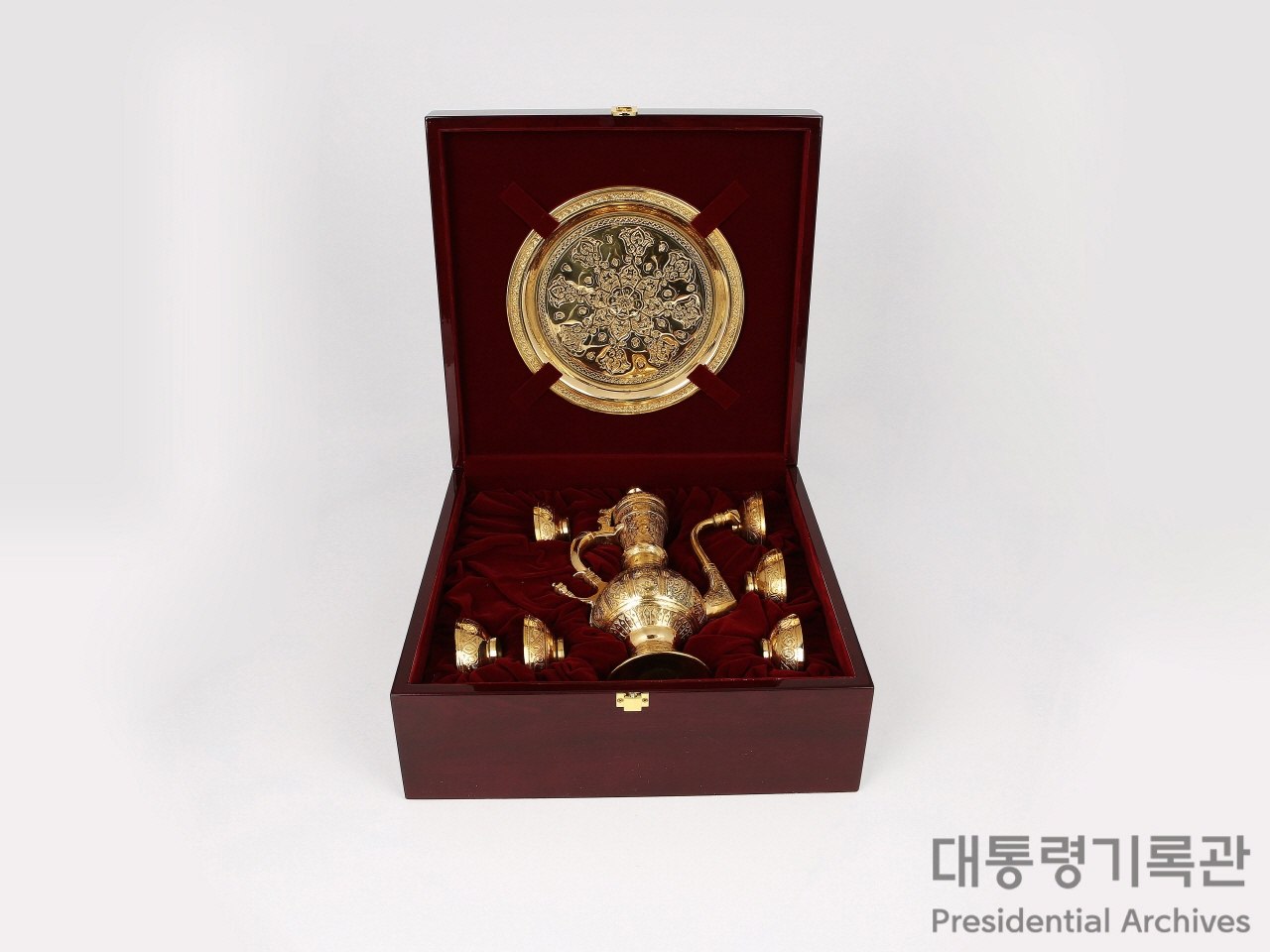 도금 찻잔세트 이미지